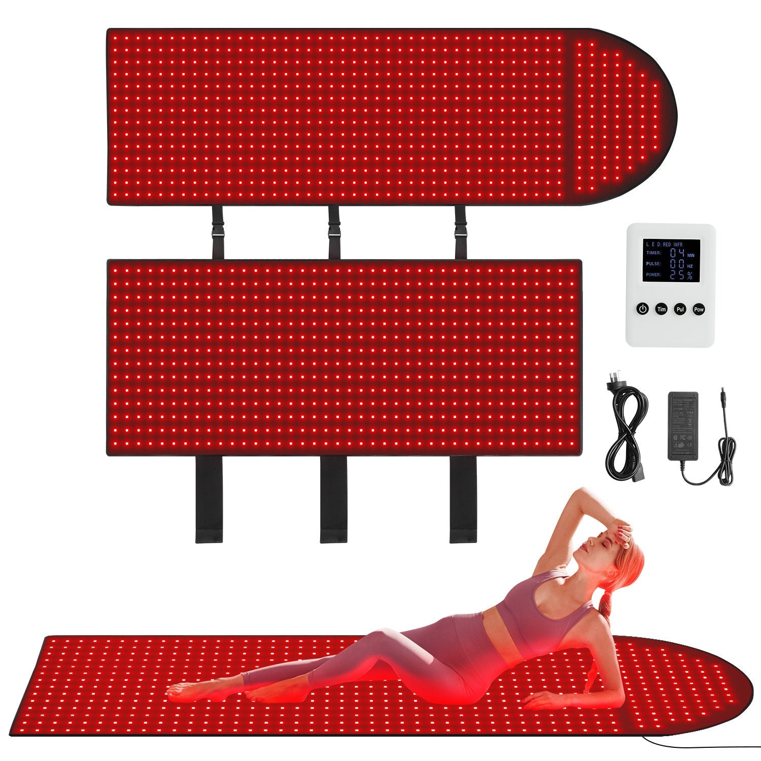 FitHaven Professional Red Light Therapy Pad | Full-Body Infrared | 601W | Sleeping Bag Design