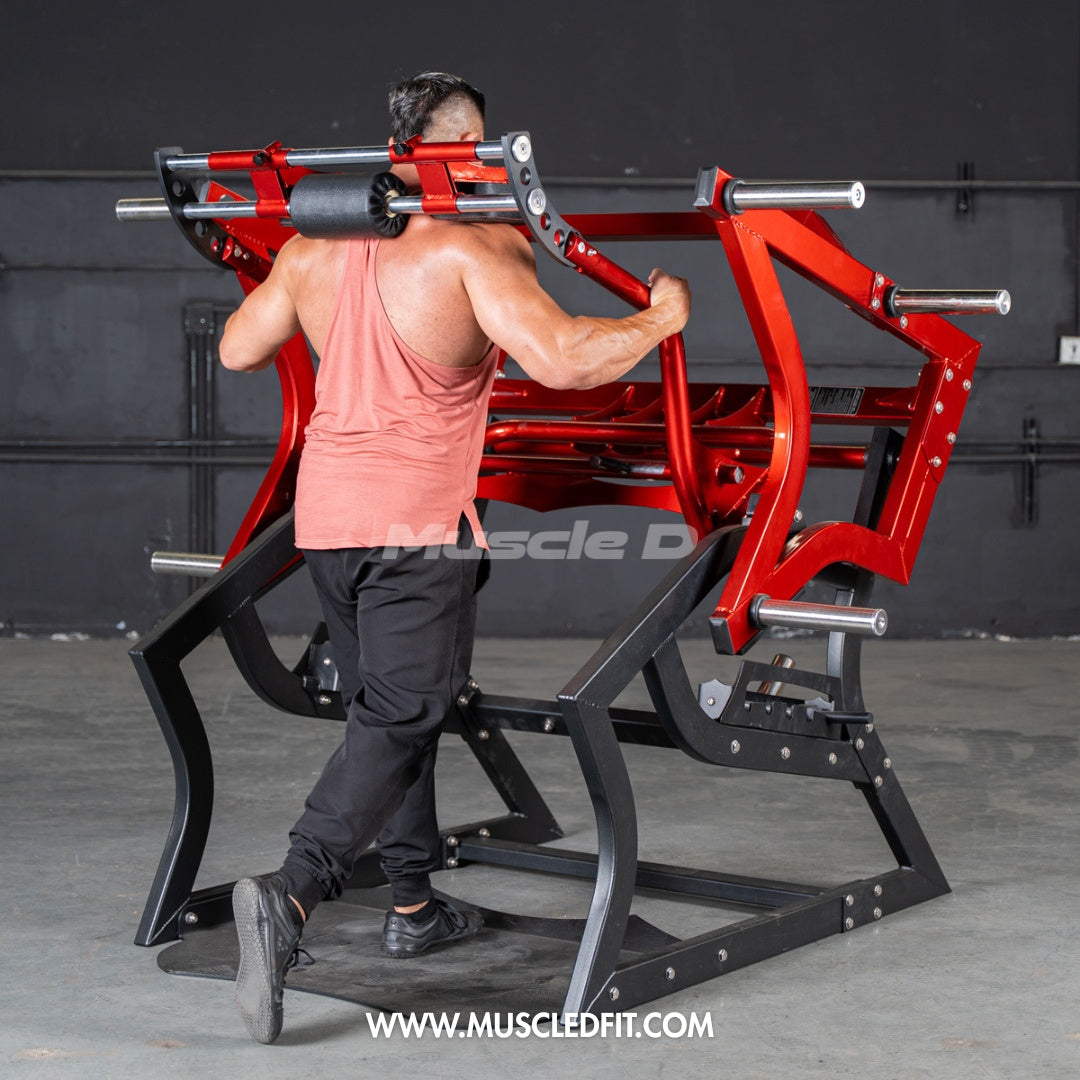 Muscle D Fitness Pro Strength Power Hack Squat — 1,200 lb Capacity, 11-Gauge Steel, Commercial