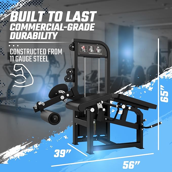 SFE Selectorized Leg Extension & Prone Leg Curl Combo — 250 lb Stack | Commercial Grade