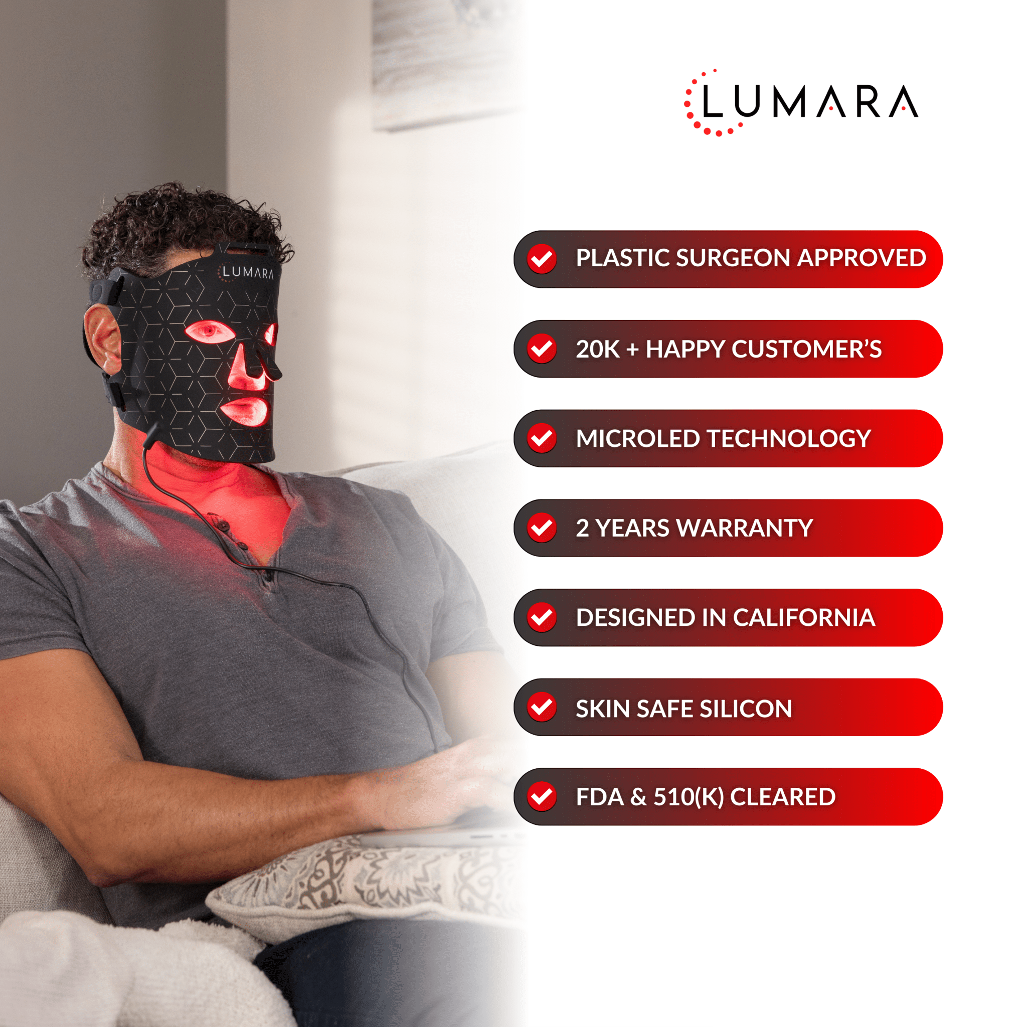 VISO | FDA-Cleared Red Light Therapy Mask | 470 Micro-LEDs | 5x Faster Results