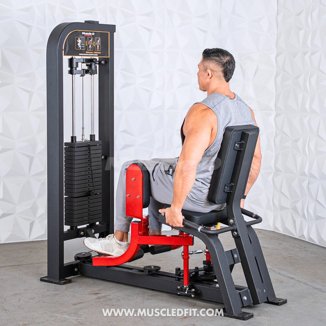 Muscle D Classic V2 Selectorized Inner & Outer Thigh Combo Machine — 200 lb Stack | Commercial Grade