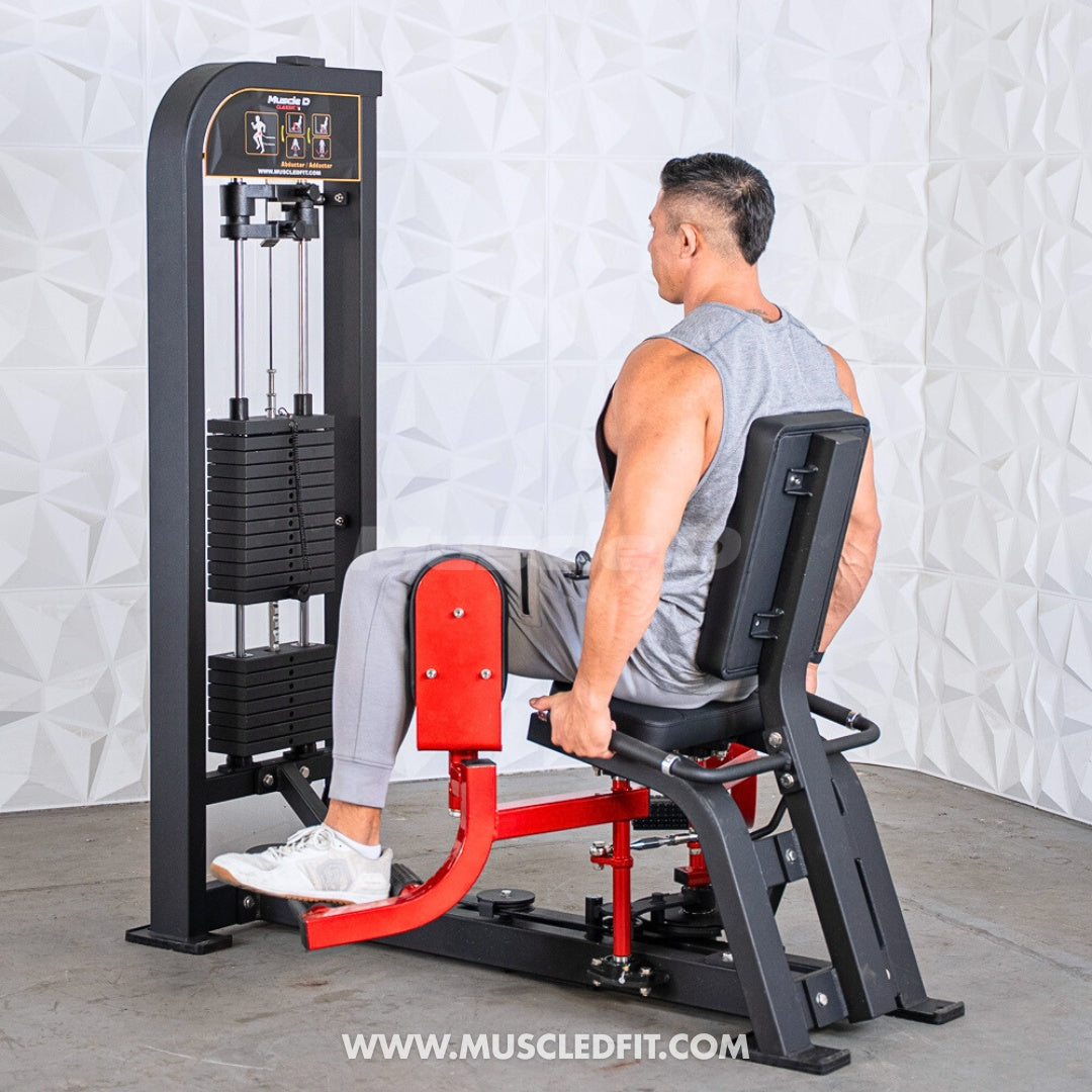 Muscle D Classic V2 Selectorized Inner & Outer Thigh Combo Machine — 200 lb Stack | Commercial Grade