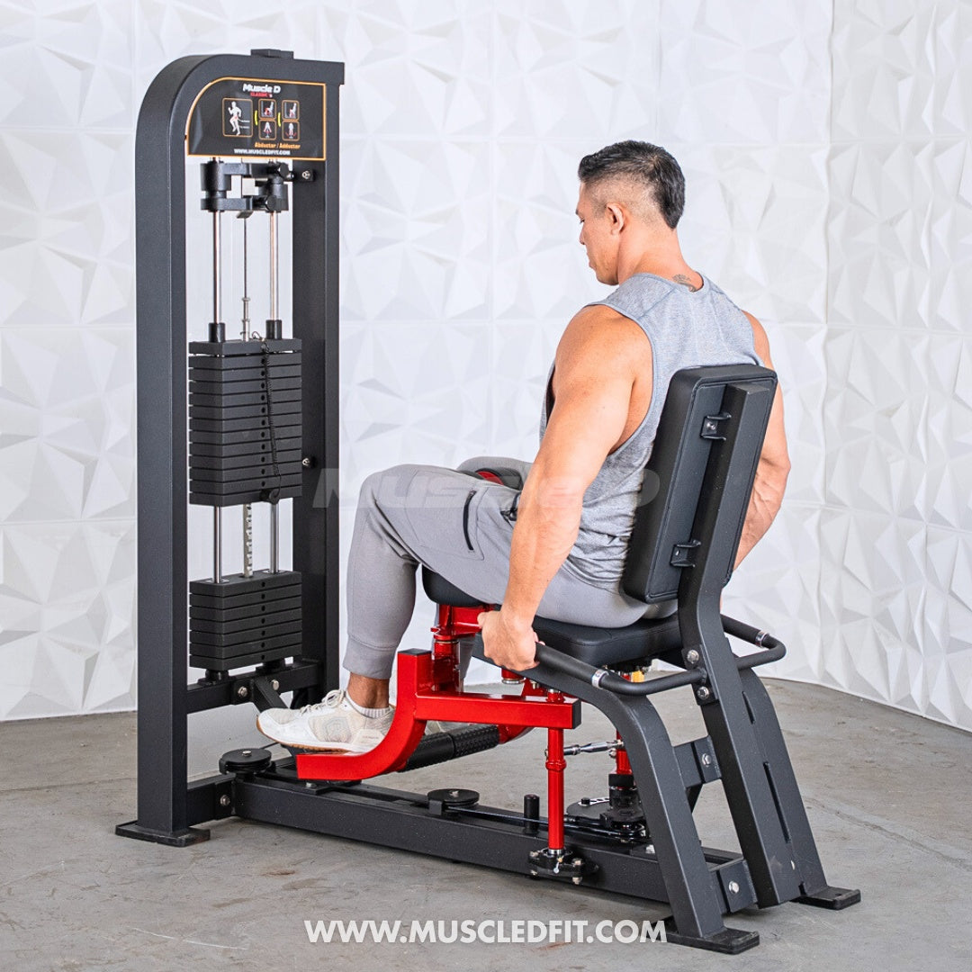Muscle D Classic V2 Selectorized Inner & Outer Thigh Combo Machine — 200 lb Stack | Commercial Grade