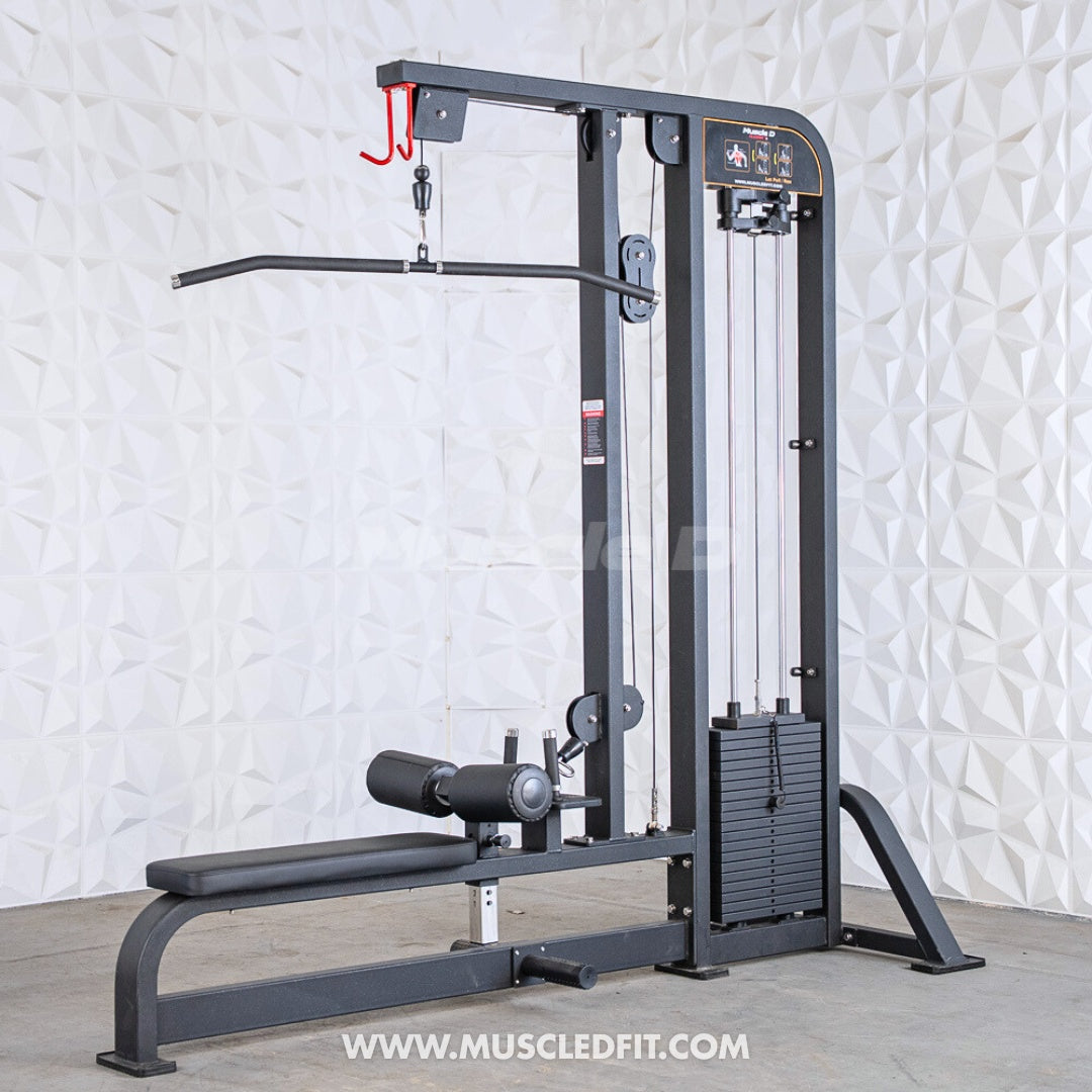 Muscle D Classic V2 Selectorized Lat Pulldown & Low Row Combo — 300 lb Stack | Commercial Grade
