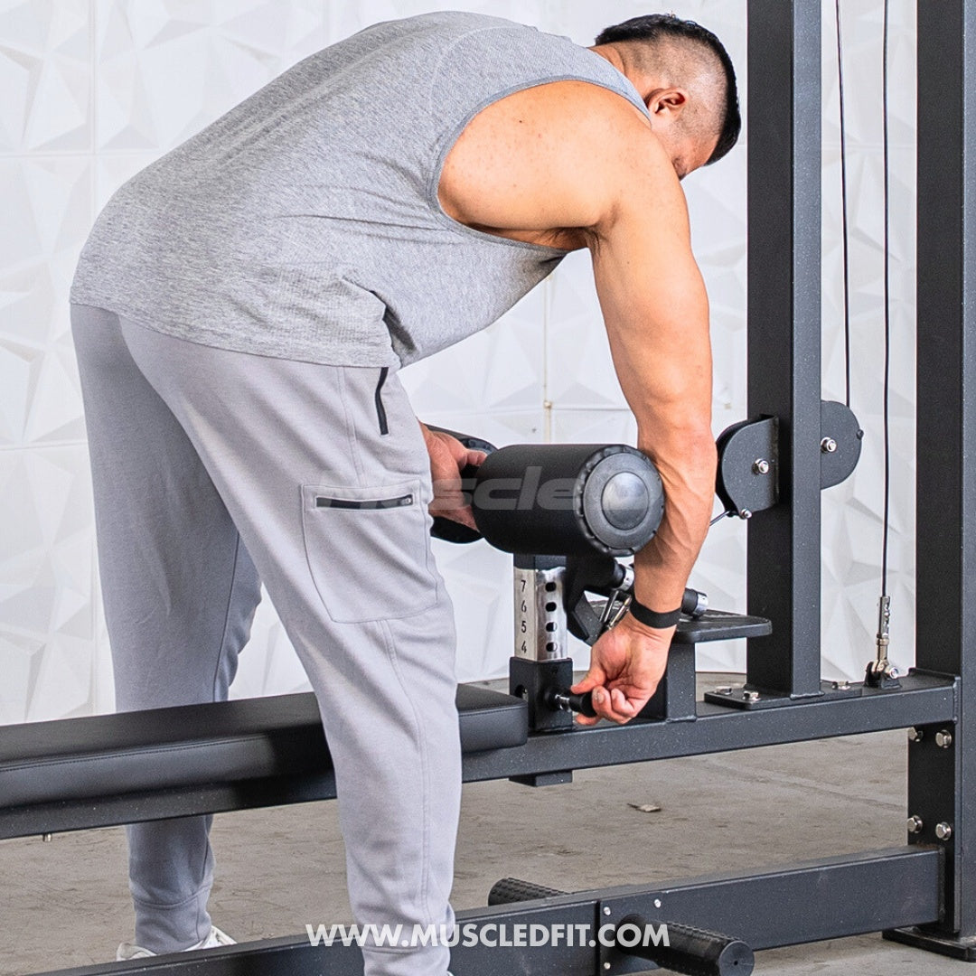Muscle D Classic V2 Selectorized Lat Pulldown & Low Row Combo — 300 lb Stack | Commercial Grade