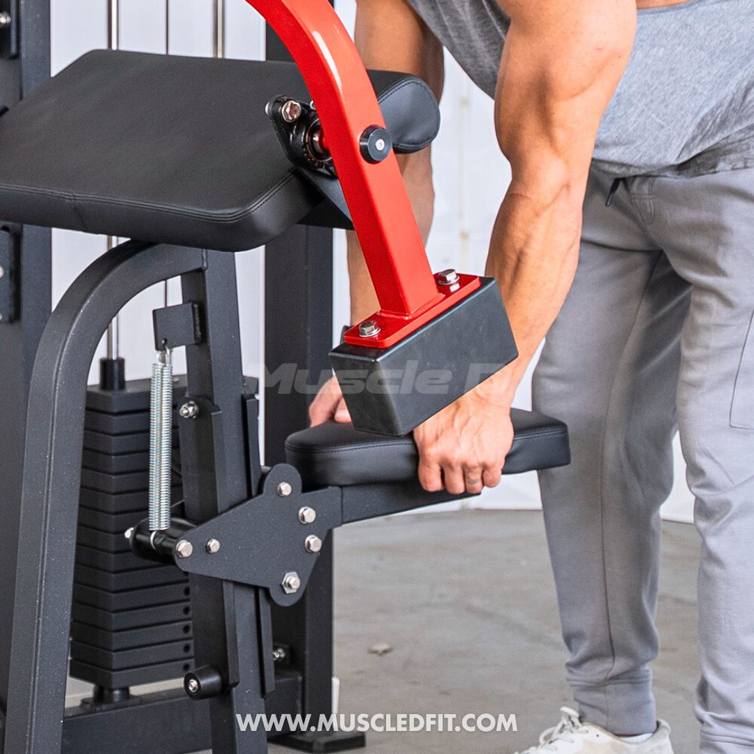 Muscle D Classic V2 Selectorized Biceps & Triceps Combo Machine — 150 lb Stack | Commercial Grade