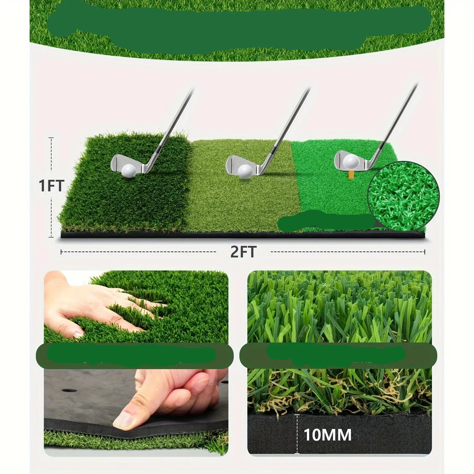 Golf Practice Net with Mat, Balls & Tee — Complete Home Training Set