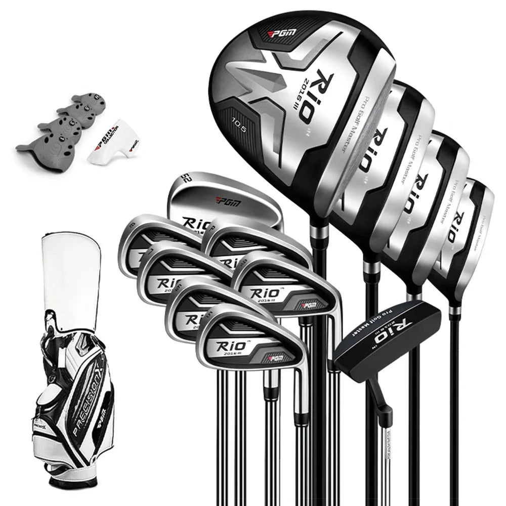 12-Piece Men's Right-Handed Golf Club Set with Bag — Graphite & Steel Shafts