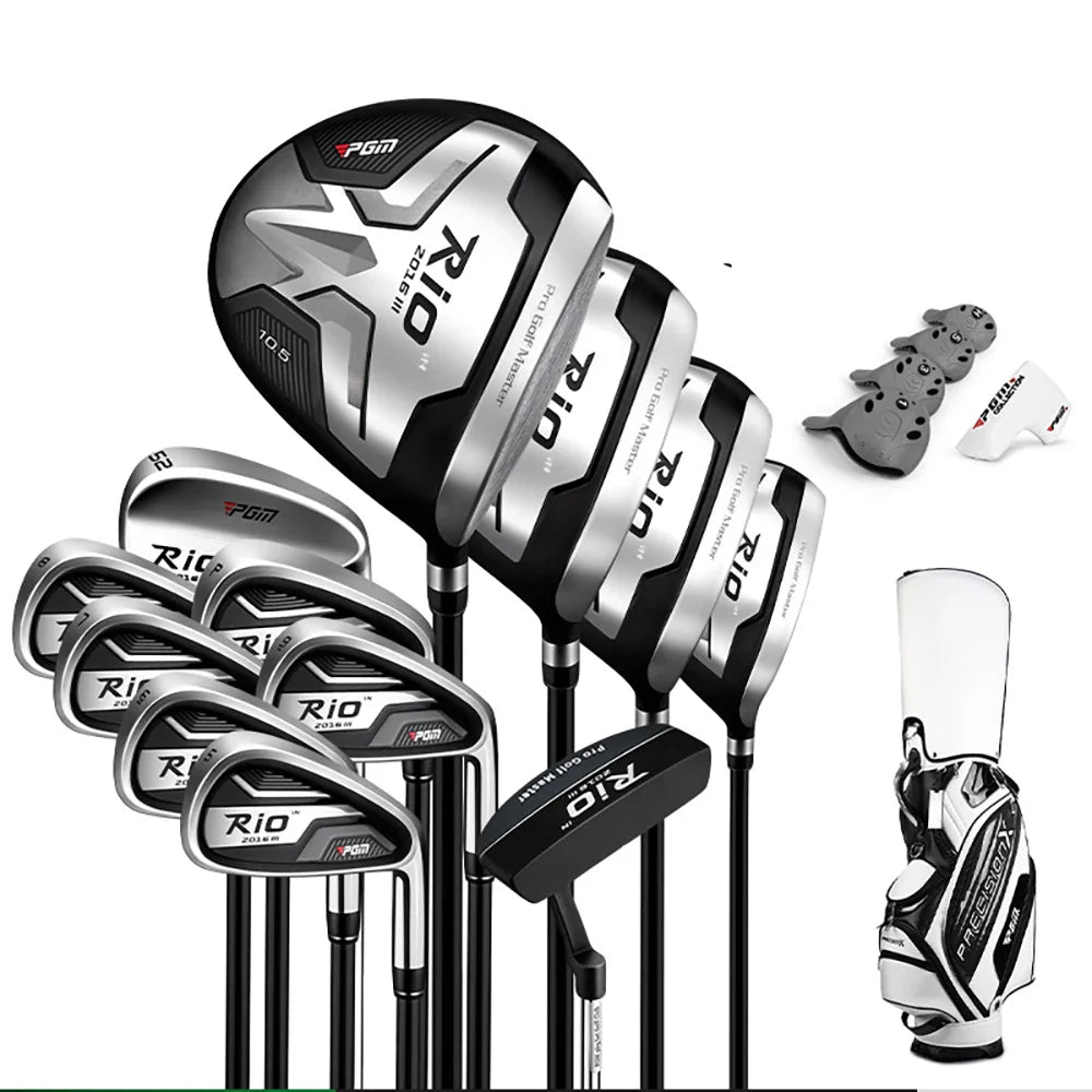 12-Piece Men's Right-Handed Golf Club Set with Bag — Graphite & Steel Shafts
