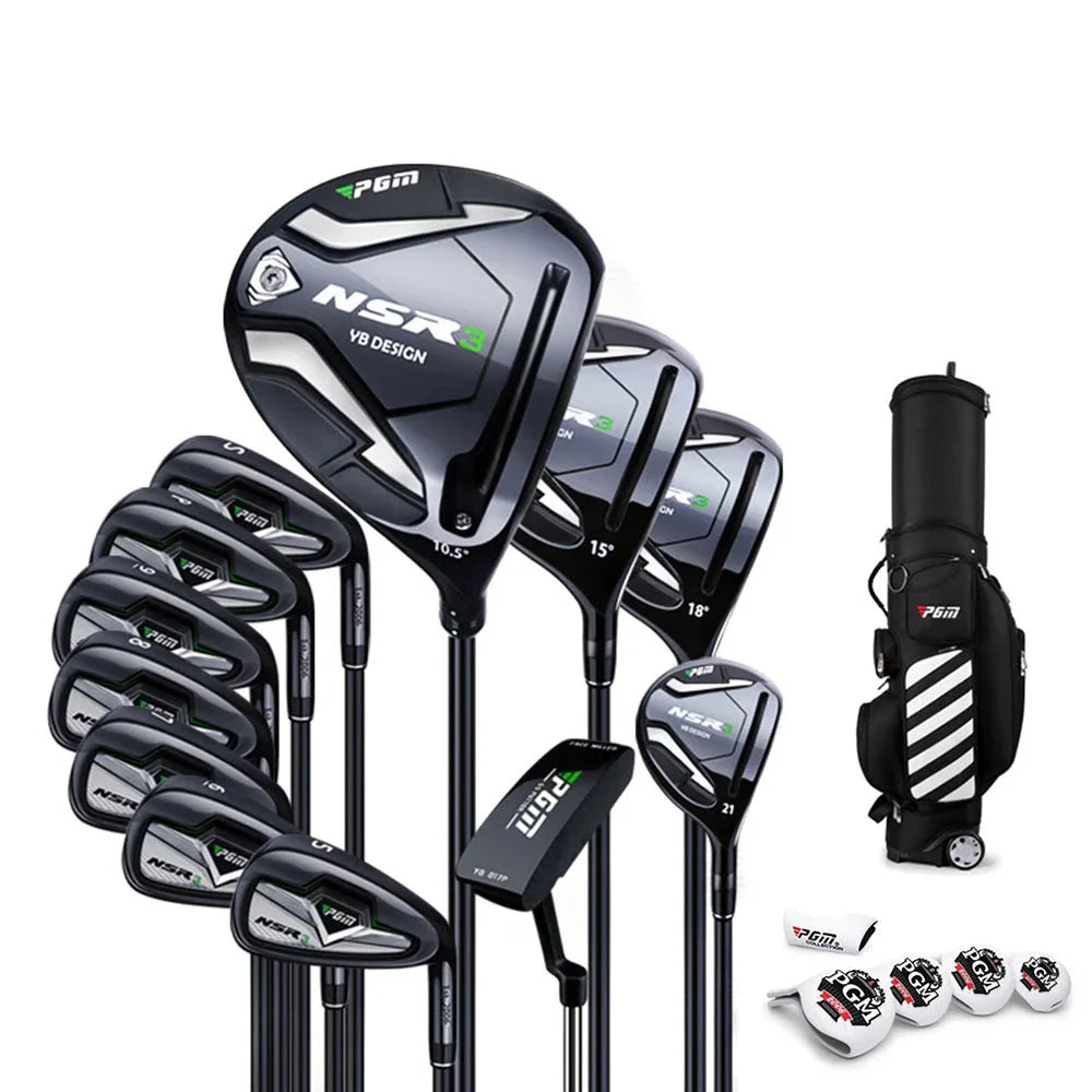 Professional Left-Handed Golf Set — Graphite & Steel Shafts with Bag