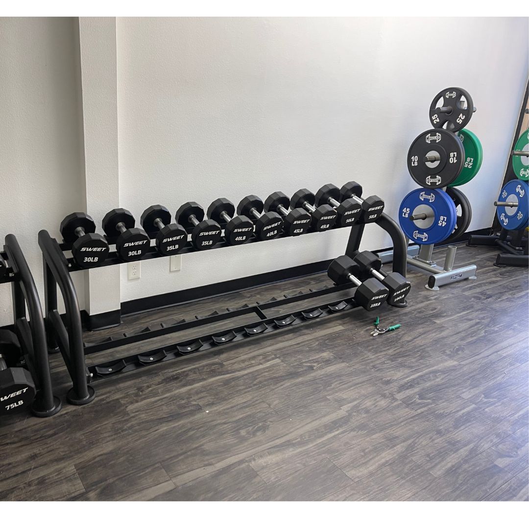 Muscle D Fitness Sweet Dumbbell Set — 5 to 100 lb (20 Pairs)