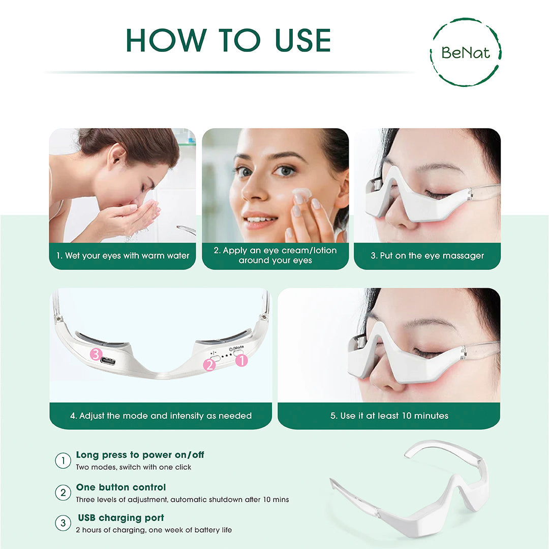 Under-Eye Red Light Therapy Massager | Dark Circles, Puffiness & Fine Lines