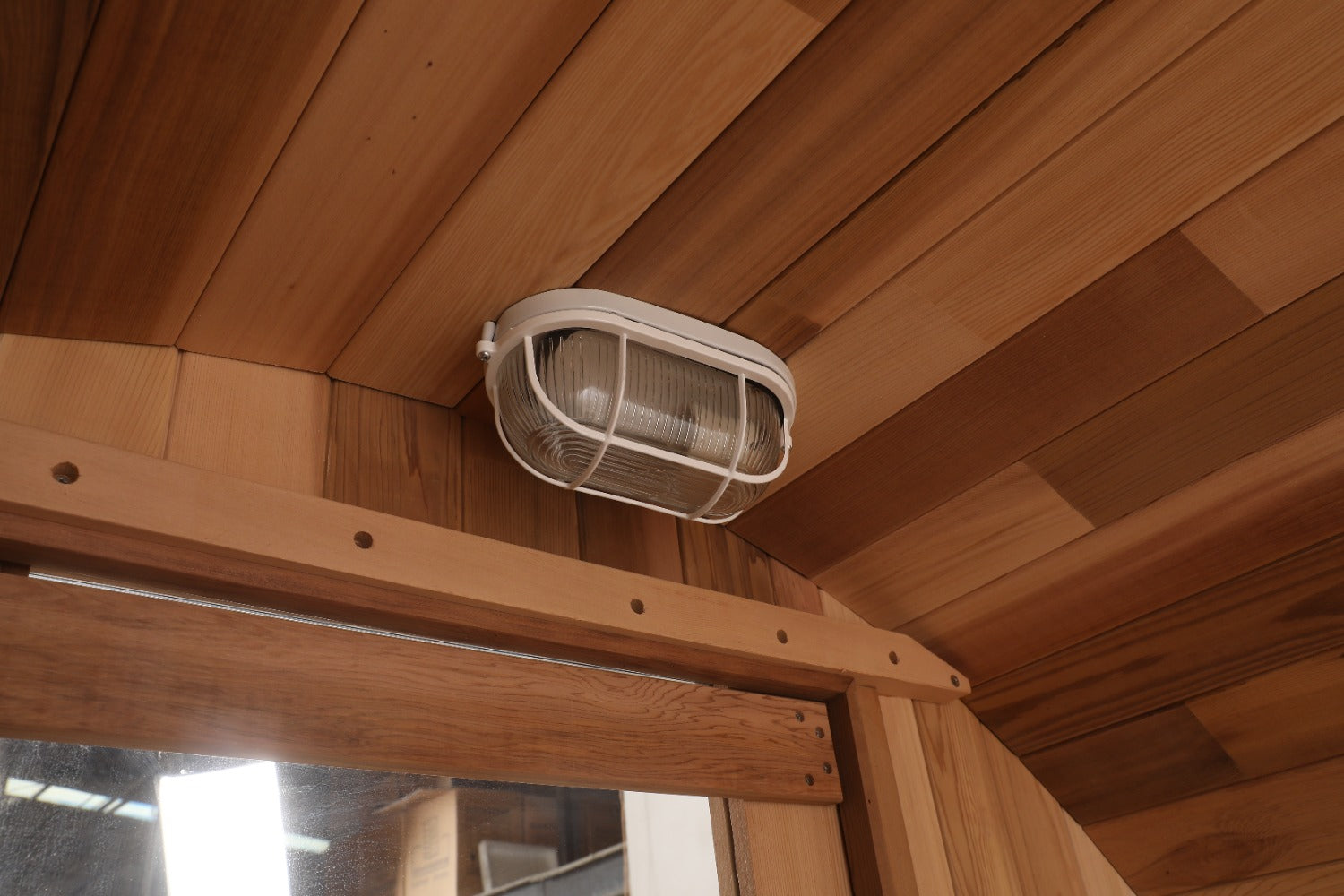 Blisspod Prague | Canadian Red Cedar Outdoor Barrel Sauna | Full Glass Back | 4 or 6 Person | 6000W