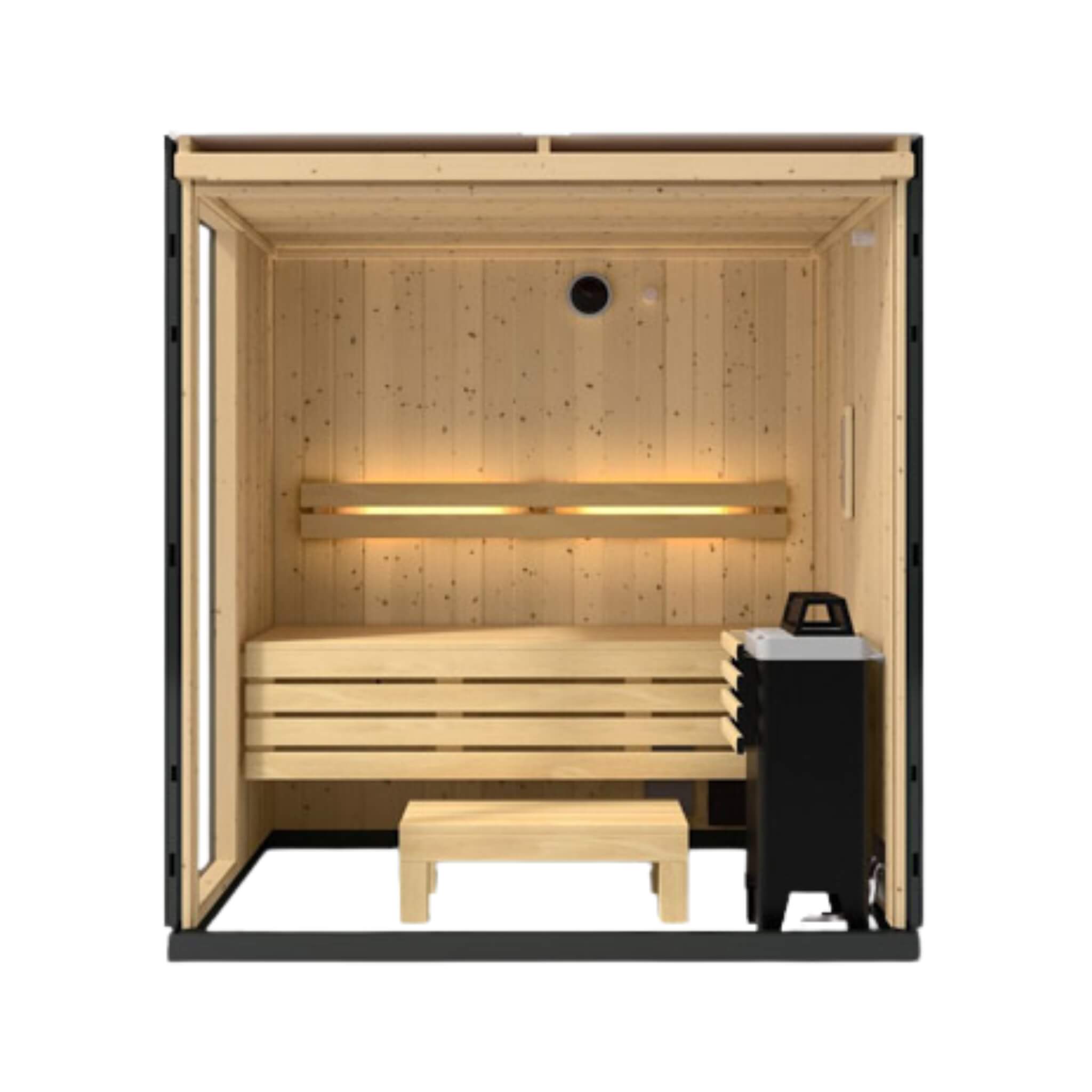 Kohler C1 Indoor Sauna | Graphite Gray | FERO Heater | Freestanding & Alcove | 2, 3 & 5 Person