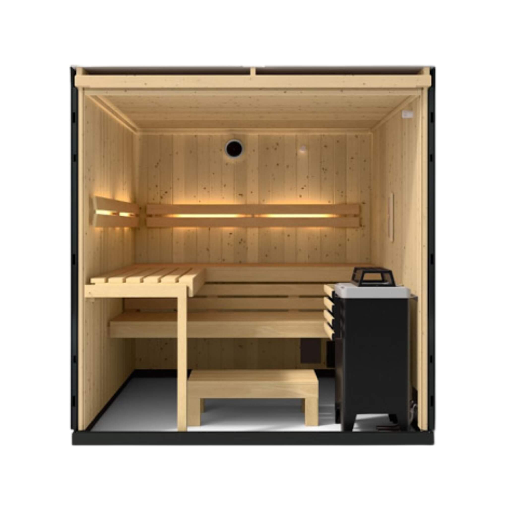 Kohler C1 Indoor Sauna | Graphite Gray | FERO Heater | Freestanding & Alcove | 2, 3 & 5 Person