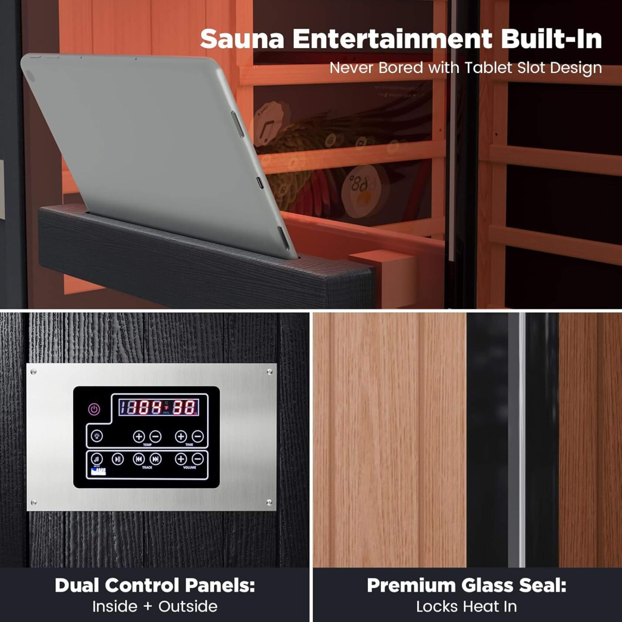 Thermora Pandora | Full-Spectrum Infrared Sauna for Two | Red Light Therapy + Himalayan Salt