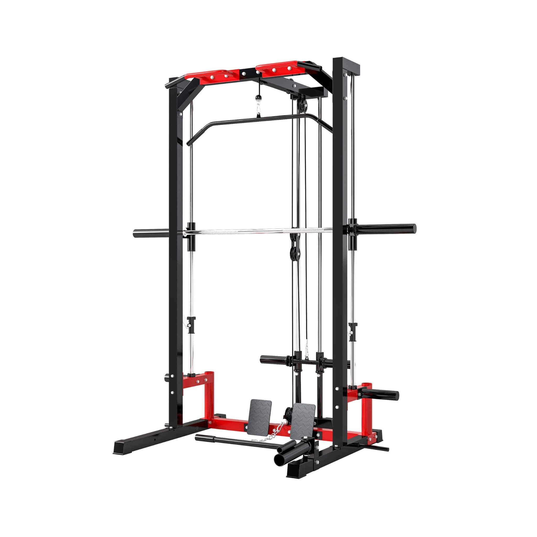 Rovix All-In-One Home Gym Squat Rack — Pull-Up Bar, Lat System & Landmine | 132 lb Resistance