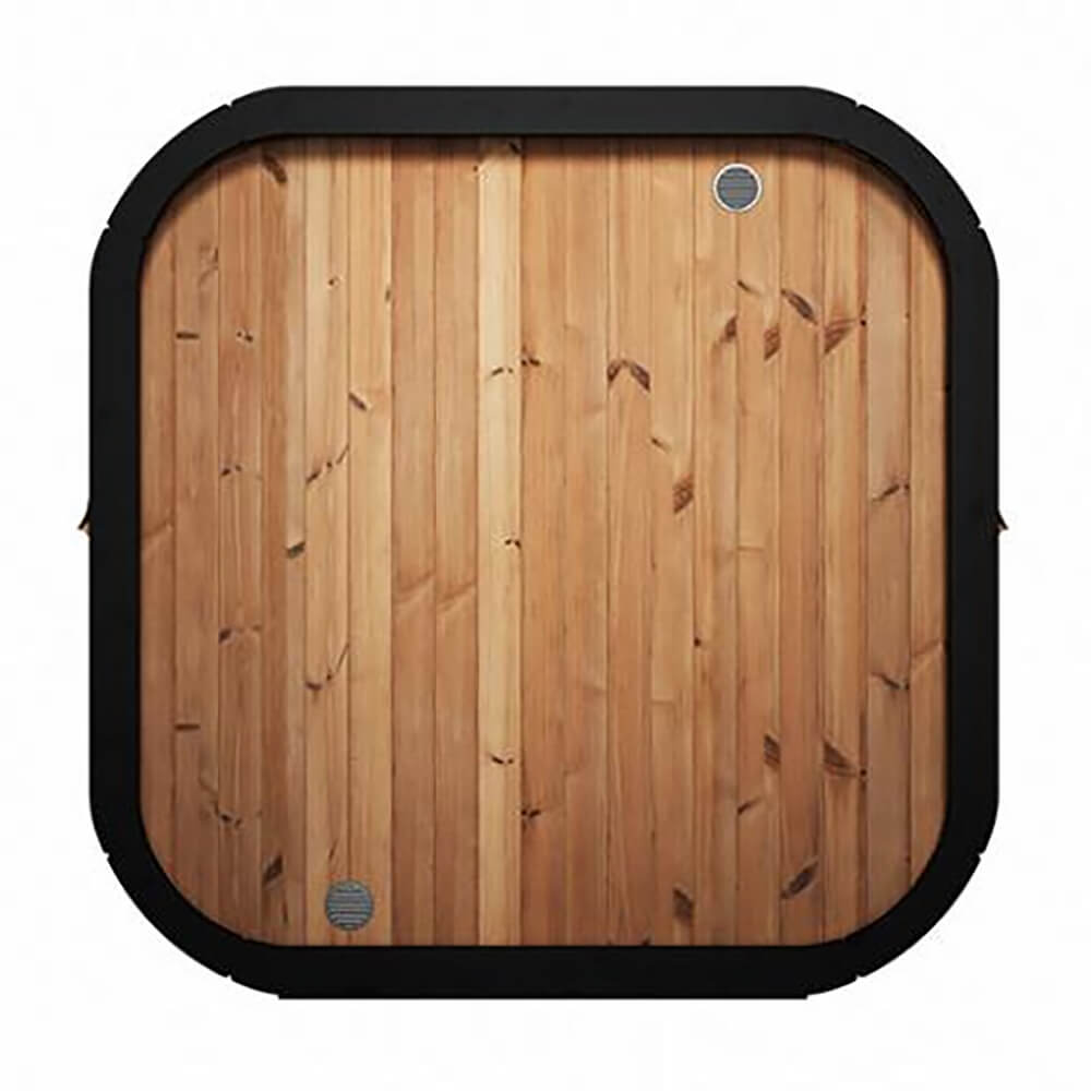 SaunaLife CL7G Cube-Series — 6-Person Outdoor Sauna | Thermo-Spruce | Full Glass Front