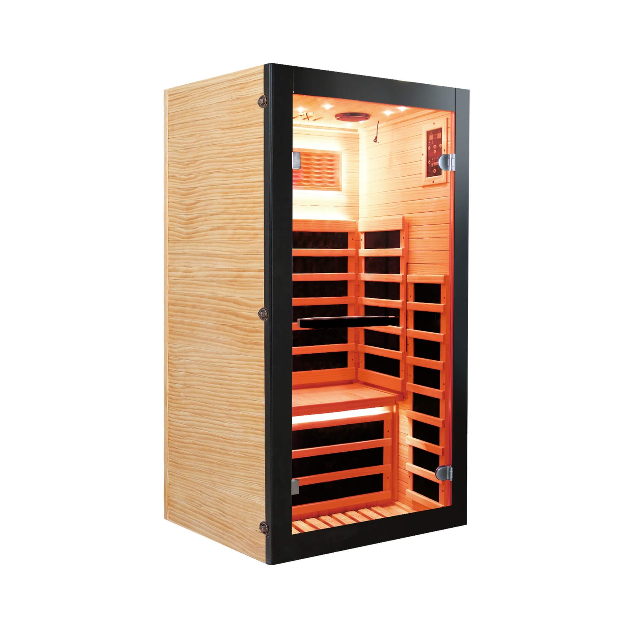 Thermora Solo | 1-Person Infrared Sauna Cabin | Chilean Pine | Starry Sky Ceiling | 1,050W