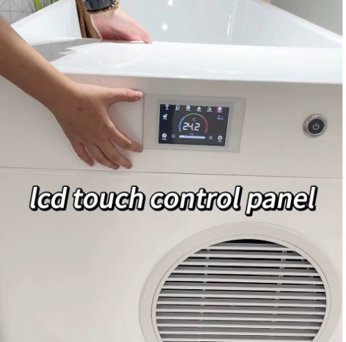 MedEq Cold & Hot Plunge Pool | 304 Stainless Steel & Wood | 1HP Chiller/Heater | Contrast Therapy