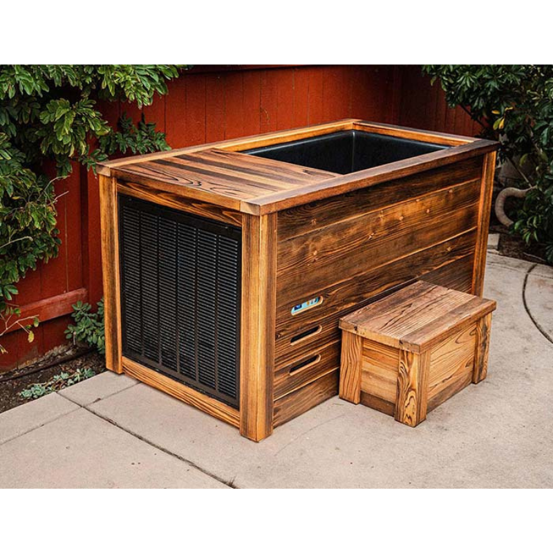 Kooru Handcrafted Redwood Cold Plunge Tub | Shou Sugi Ban | Ozone Filtration | 5 Finishes