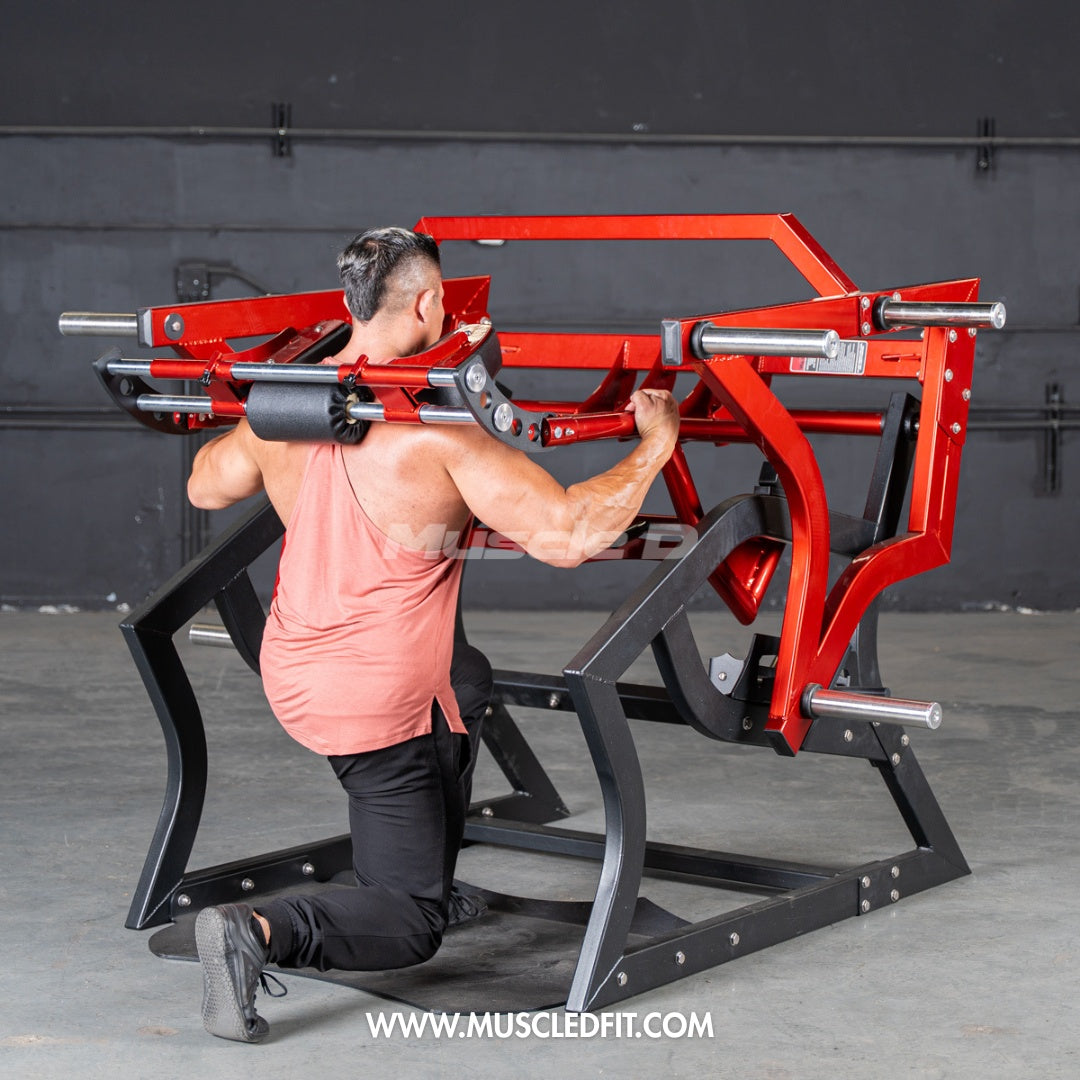 Muscle D Fitness Pro Strength Power Hack Squat — 1,200 lb Capacity, 11-Gauge Steel, Commercial