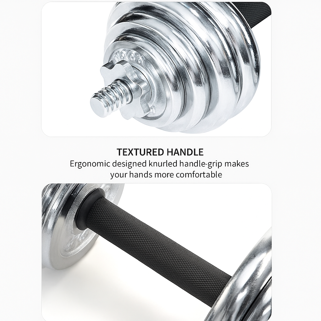 ChromeLux SpinLock Dumbbell Set