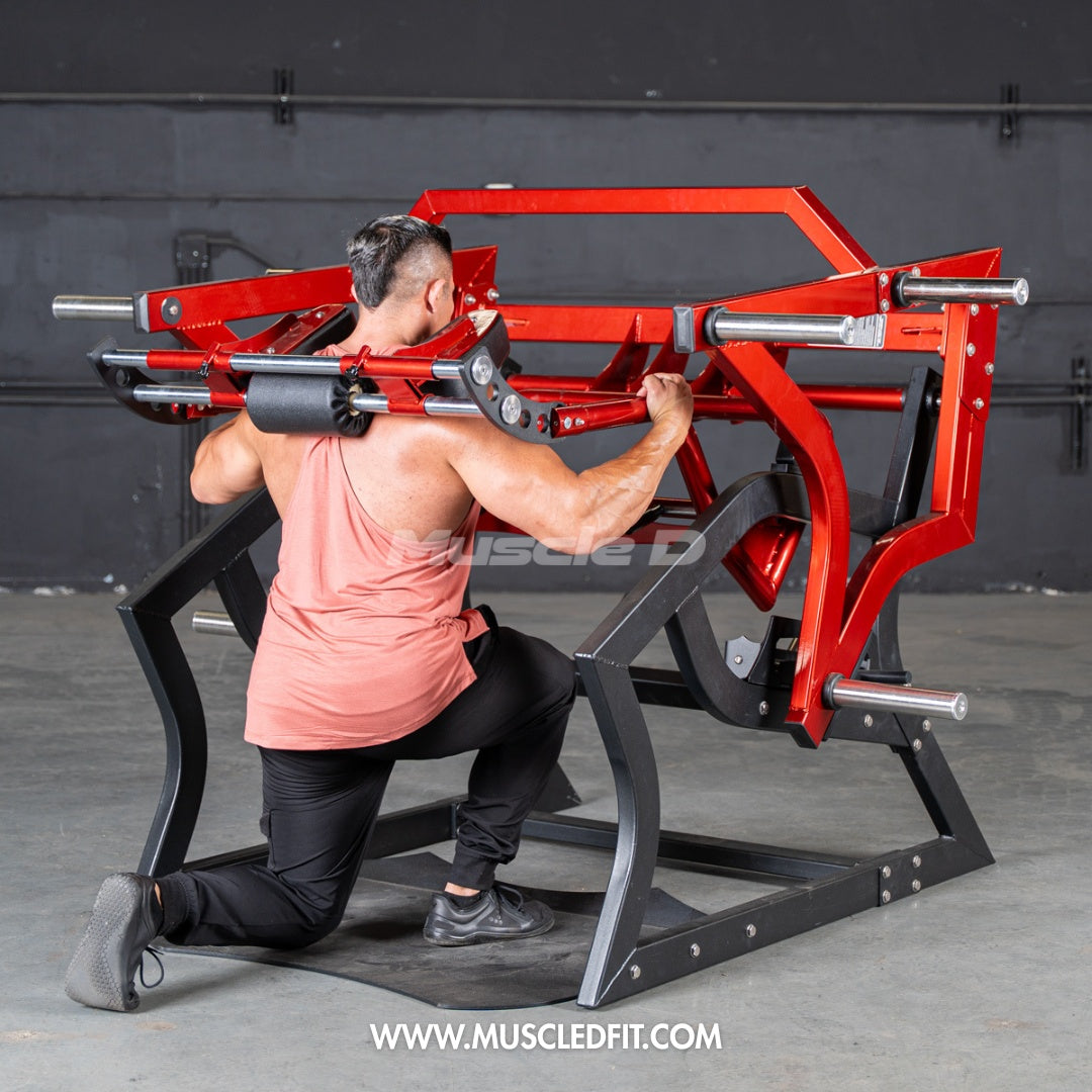 Muscle D Fitness Pro Strength Power Hack Squat — 1,200 lb Capacity, 11-Gauge Steel, Commercial