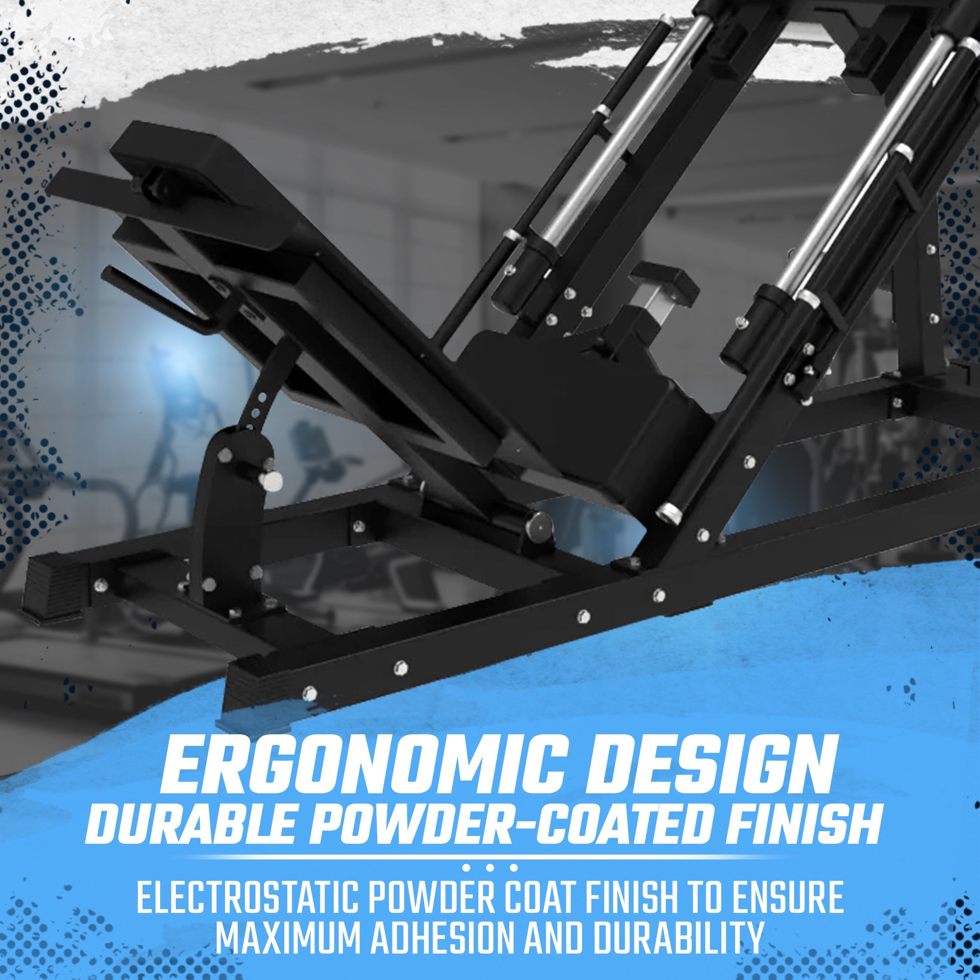 45° Plate-Loaded Leg Press & Hack Squat Combo — 538 lb Commercial Steel, Dual-Function