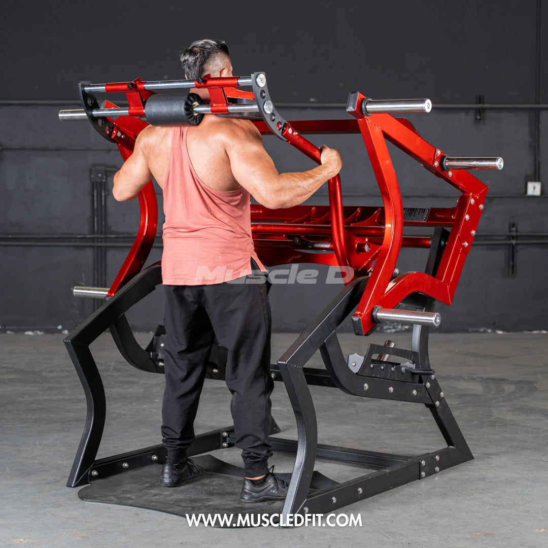 Muscle D Fitness Pro Strength Power Hack Squat — 1,200 lb Capacity, 11-Gauge Steel, Commercial