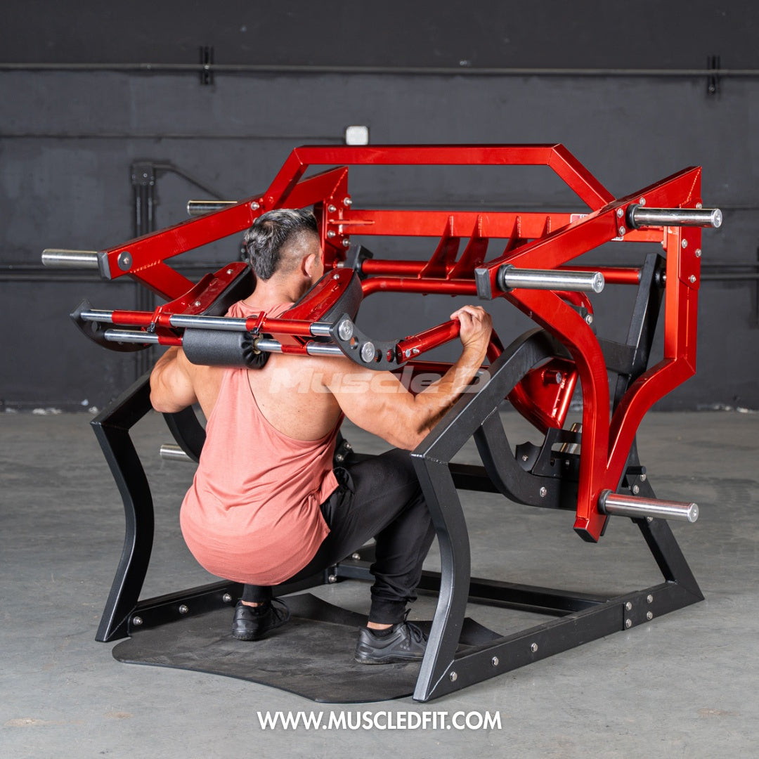 Muscle D Fitness Pro Strength Power Hack Squat — 1,200 lb Capacity, 11-Gauge Steel, Commercial