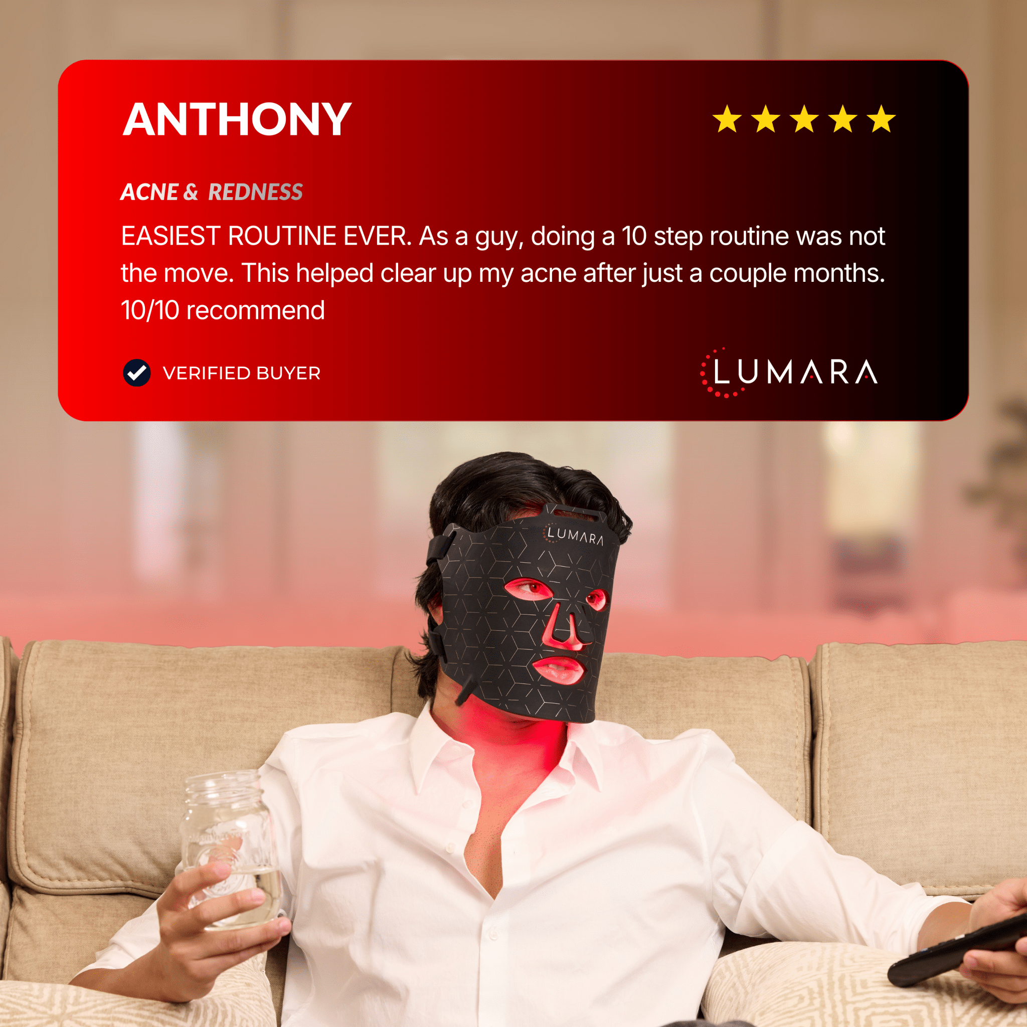 VISO | FDA-Cleared Red Light Therapy Mask | 470 Micro-LEDs | 5x Faster Results
