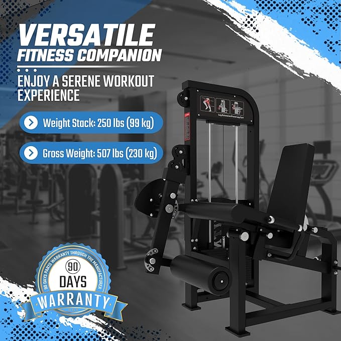 SFE Selectorized Leg Extension & Prone Leg Curl Combo — 250 lb Stack | Commercial Grade
