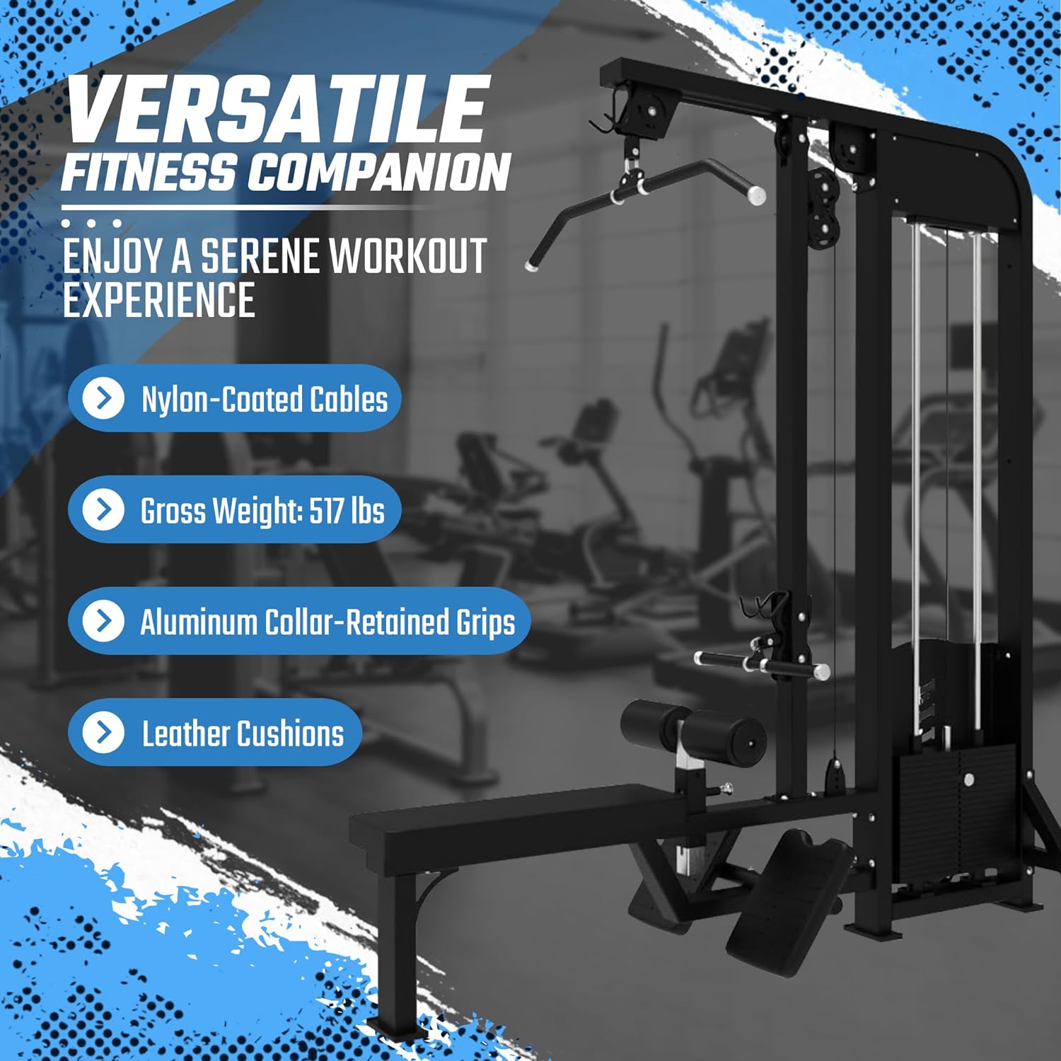 SFE Selectorized Lat Pulldown & Low Row Combo — 264 lb Stack | Dual-Function Commercial