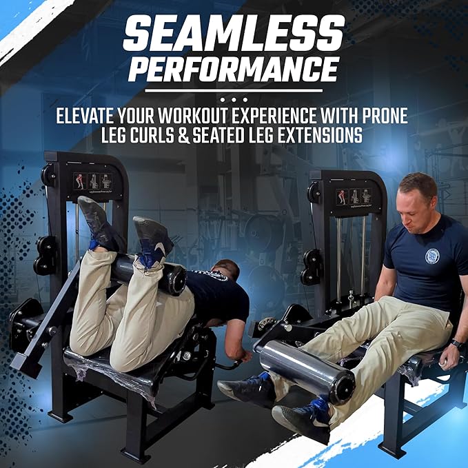 SFE Selectorized Leg Extension & Prone Leg Curl Combo — 250 lb Stack | Commercial Grade