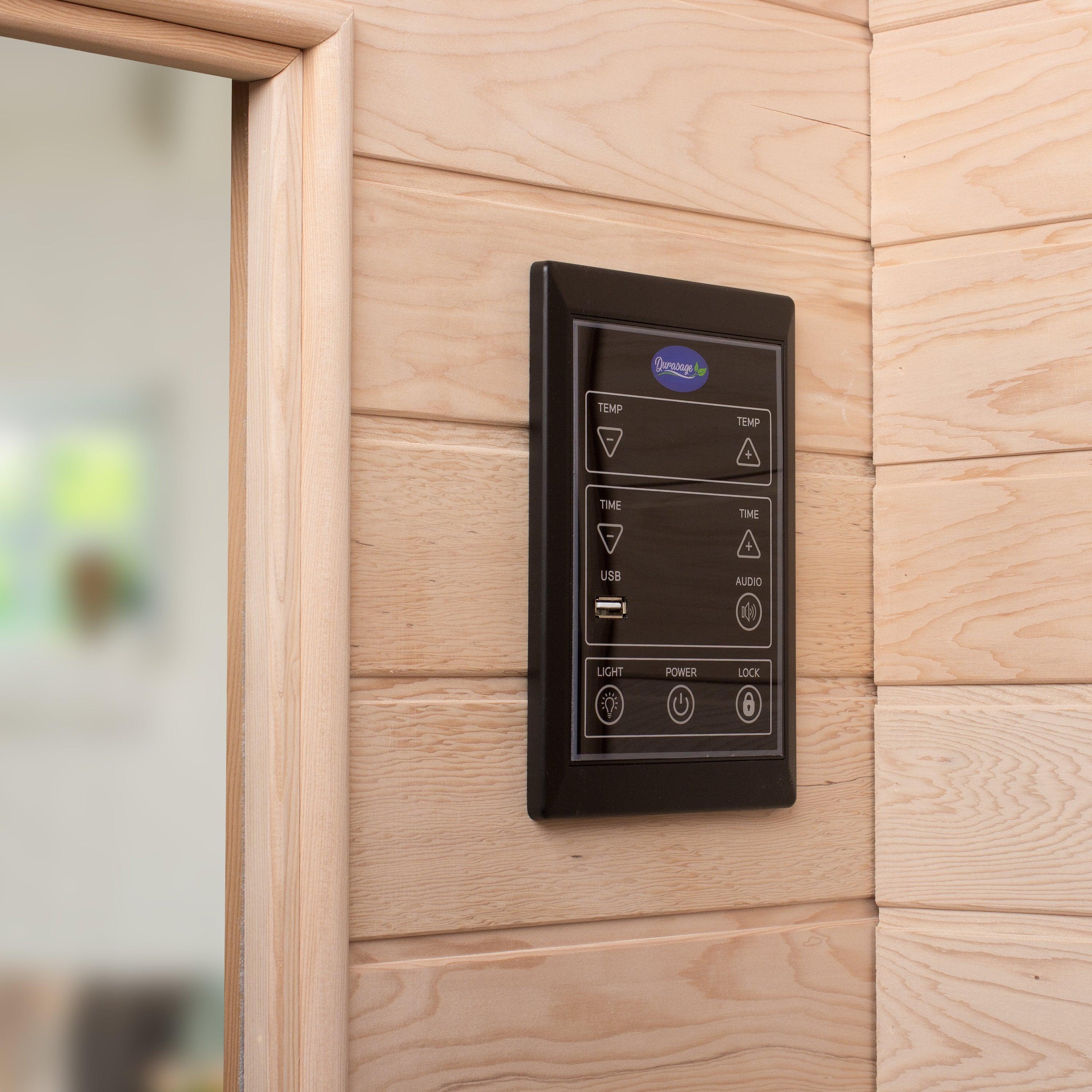 Durasage 2-Person FAR Infrared Sauna — Canadian Hemlock, Bluetooth Audio & Chromotherapy