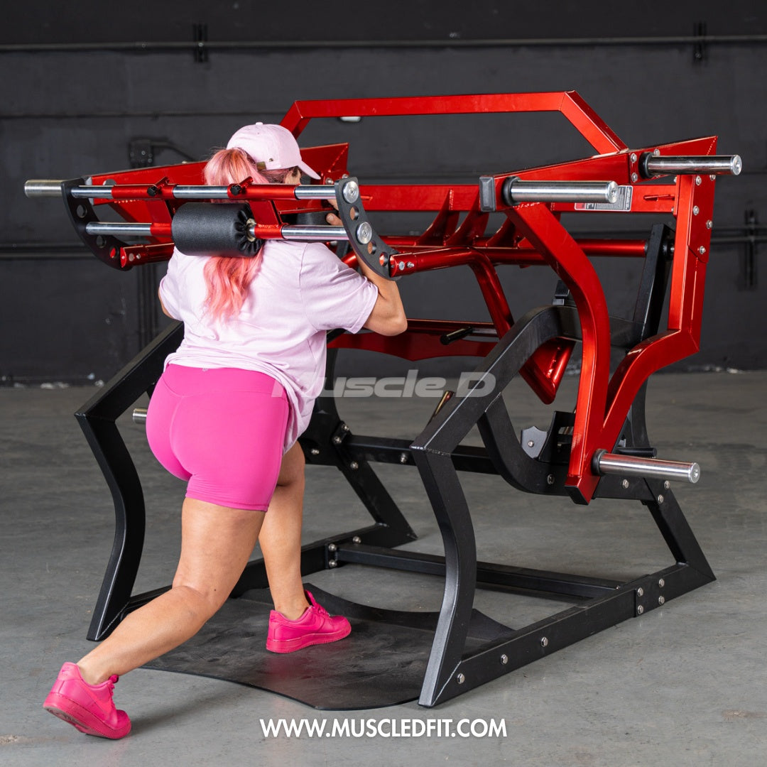Muscle D Fitness Pro Strength Power Hack Squat — 1,200 lb Capacity, 11-Gauge Steel, Commercial