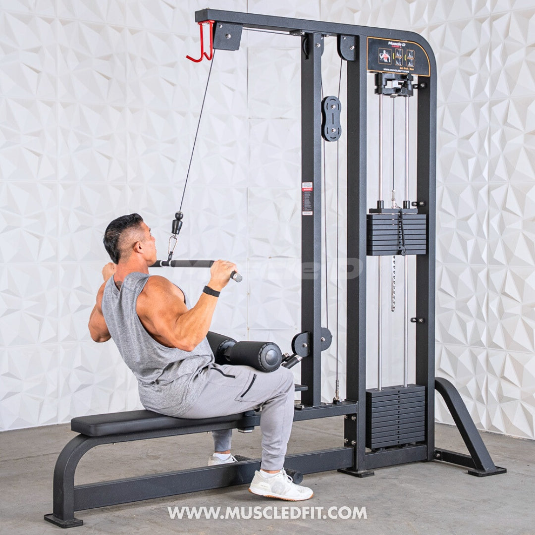 Classic V2 Selectorized Lat Pulldown / Low Row Combo by Muscle D Fitness