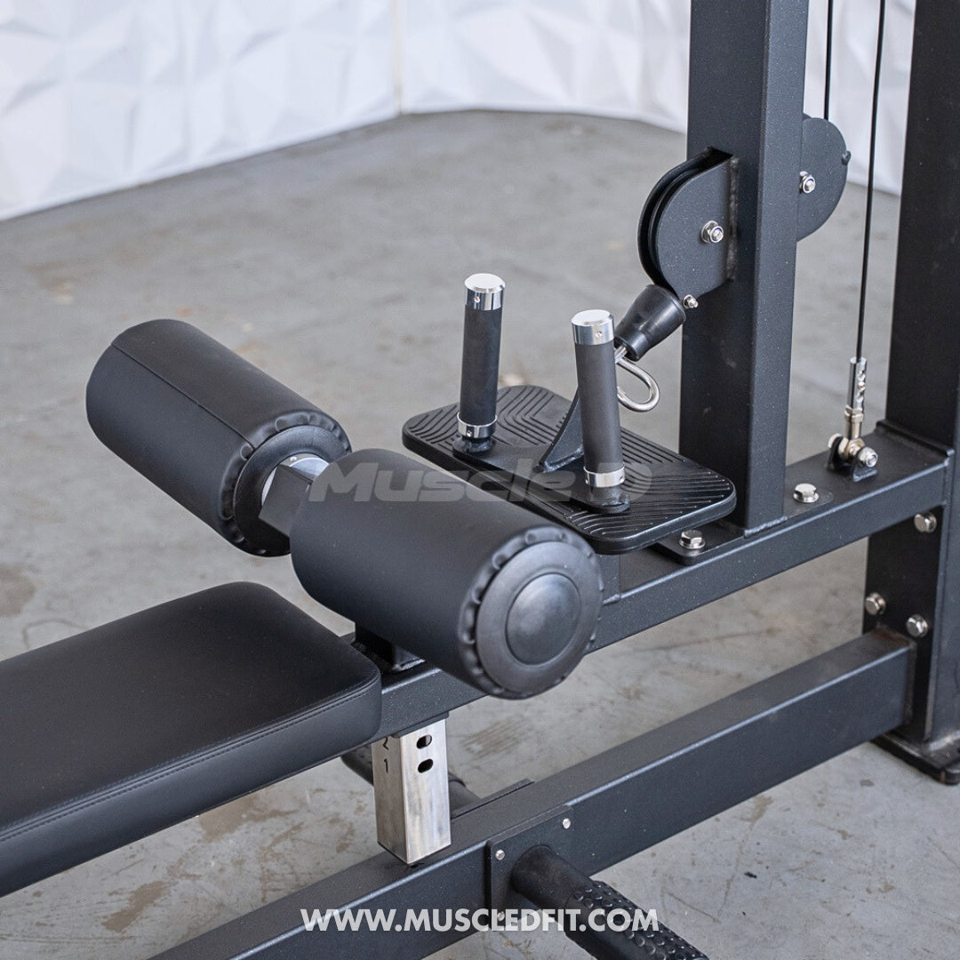 Muscle D Classic V2 Selectorized Lat Pulldown & Low Row Combo — 300 lb Stack | Commercial Grade