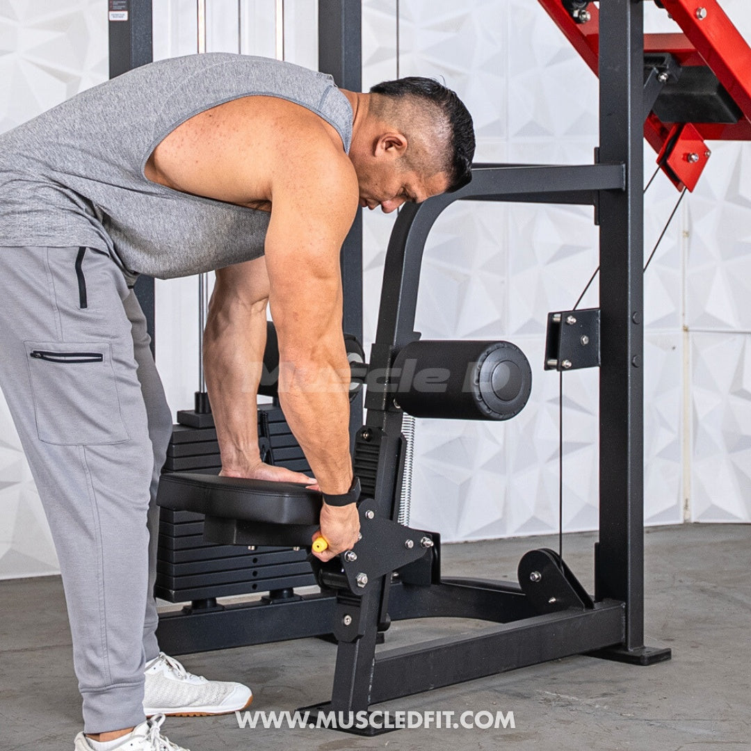 Muscle D Classic V2 Selectorized Seated Lat Pulldown Machine — 200 lb Stack | Commercial Grade