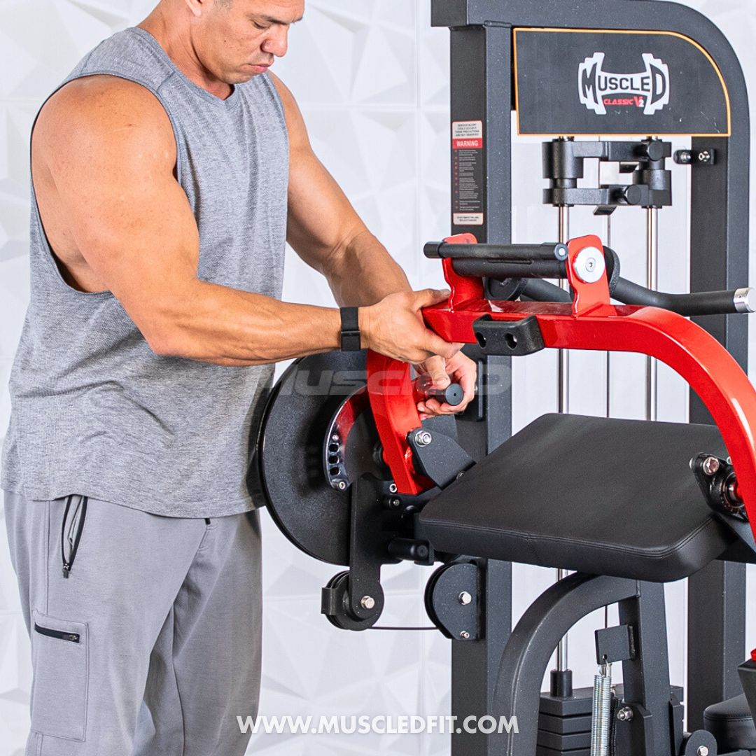 Muscle D Classic V2 Selectorized Biceps & Triceps Combo Machine — 150 lb Stack | Commercial Grade