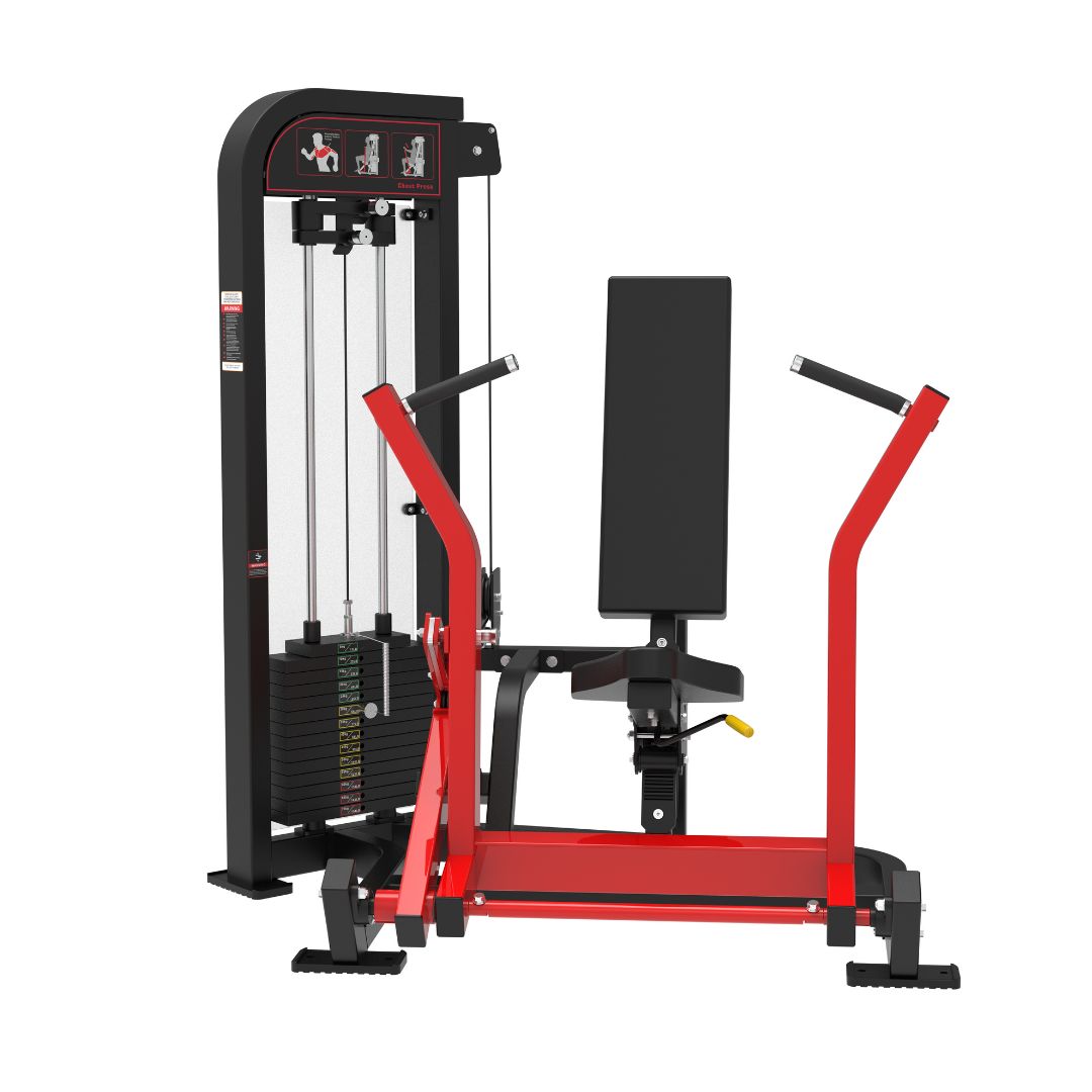 Muscle D Classic V2 Selectorized Chest Press Machine — 200 lb Stack | Commercial Grade