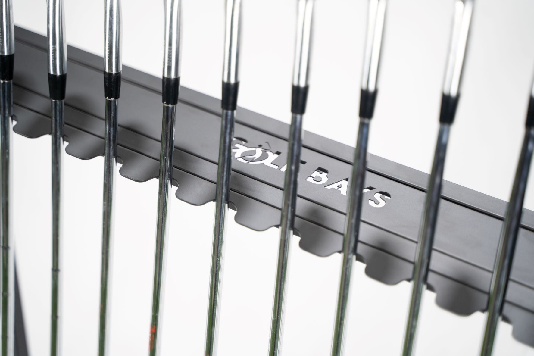 GolfBays Golf Club Storage Rack — Holds 14 Clubs | Indoor Golf Equipment Shelf