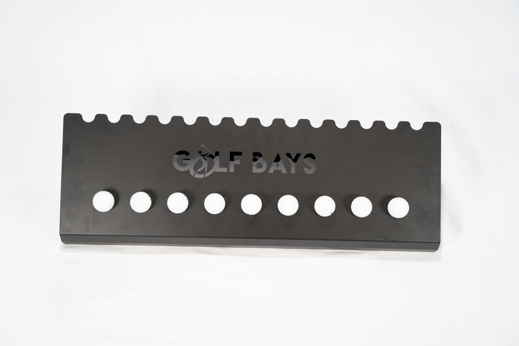 GolfBays Golf Club Display Rack — Holds 14 Clubs & 9 Balls