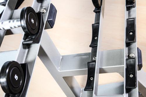 Muscle D Fitness 2-Tier Dumbbell Rack — 10 Pair Commercial Storage