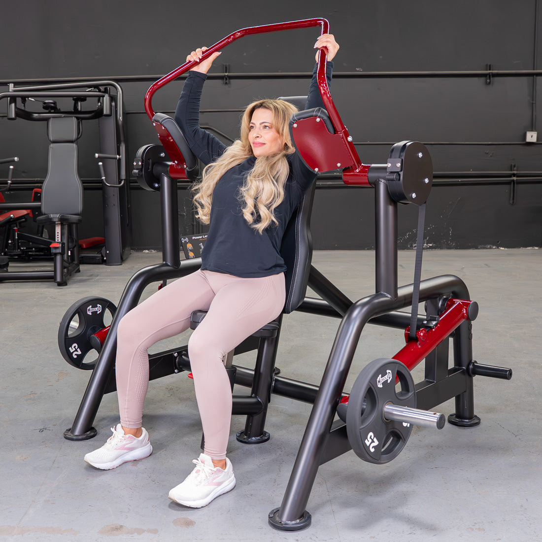 Muscle D Fitness Power Leverage V2 Pullover — Plate-Loaded Lat & Chest Machine, Commercial
