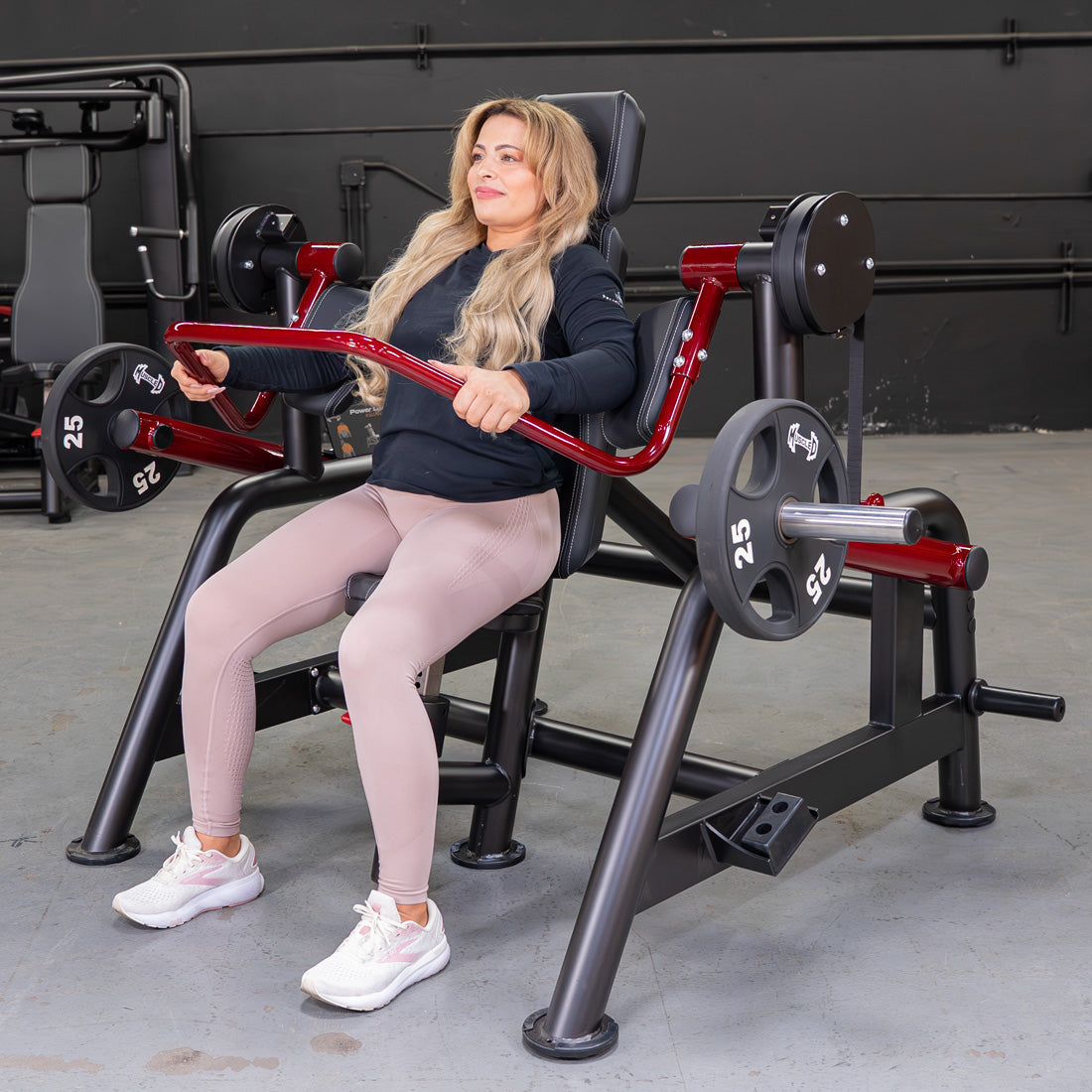 Muscle D Fitness Power Leverage V2 Pullover — Plate-Loaded Lat & Chest Machine, Commercial