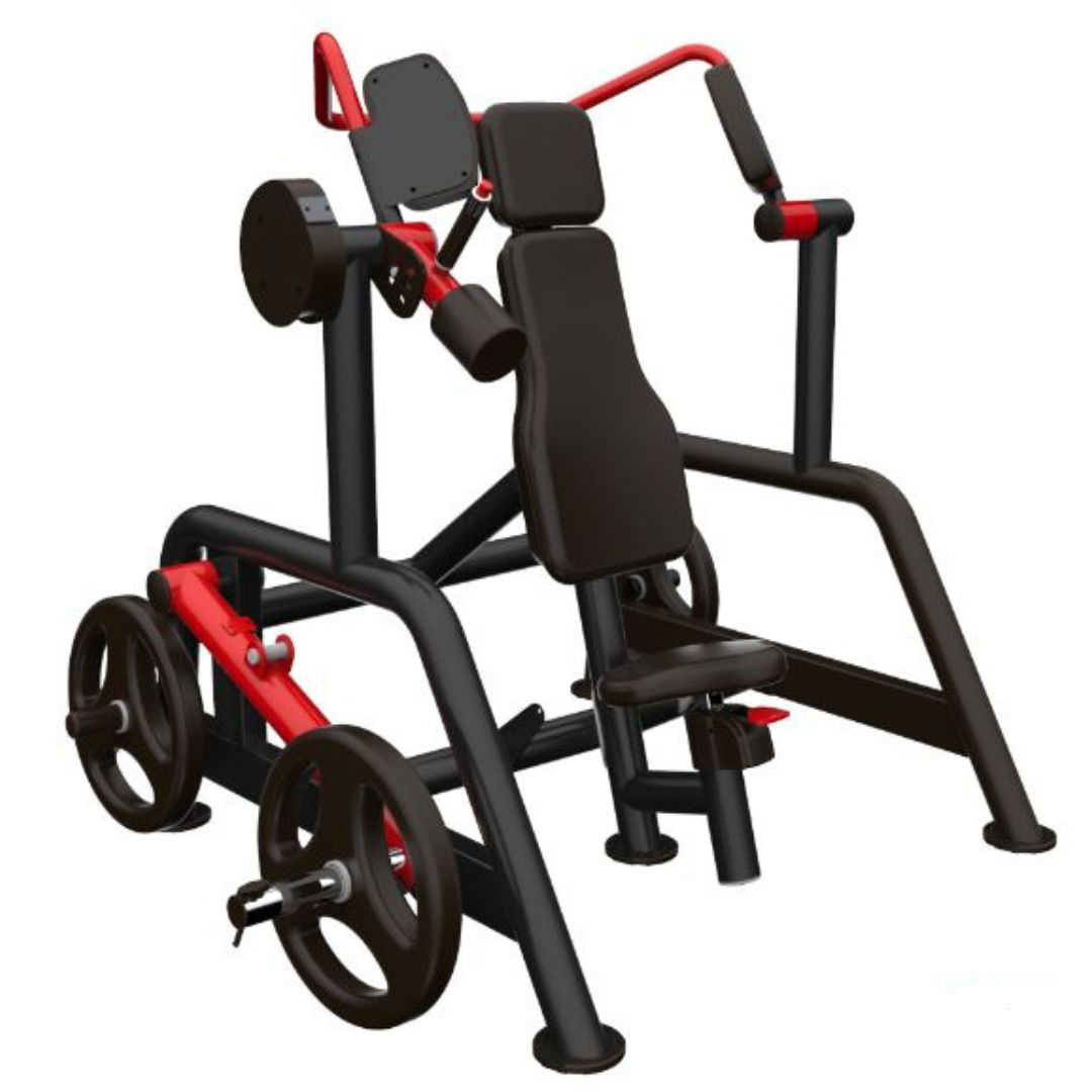Muscle D Fitness Power Leverage V2 Pullover — Plate-Loaded Lat & Chest Machine, Commercial