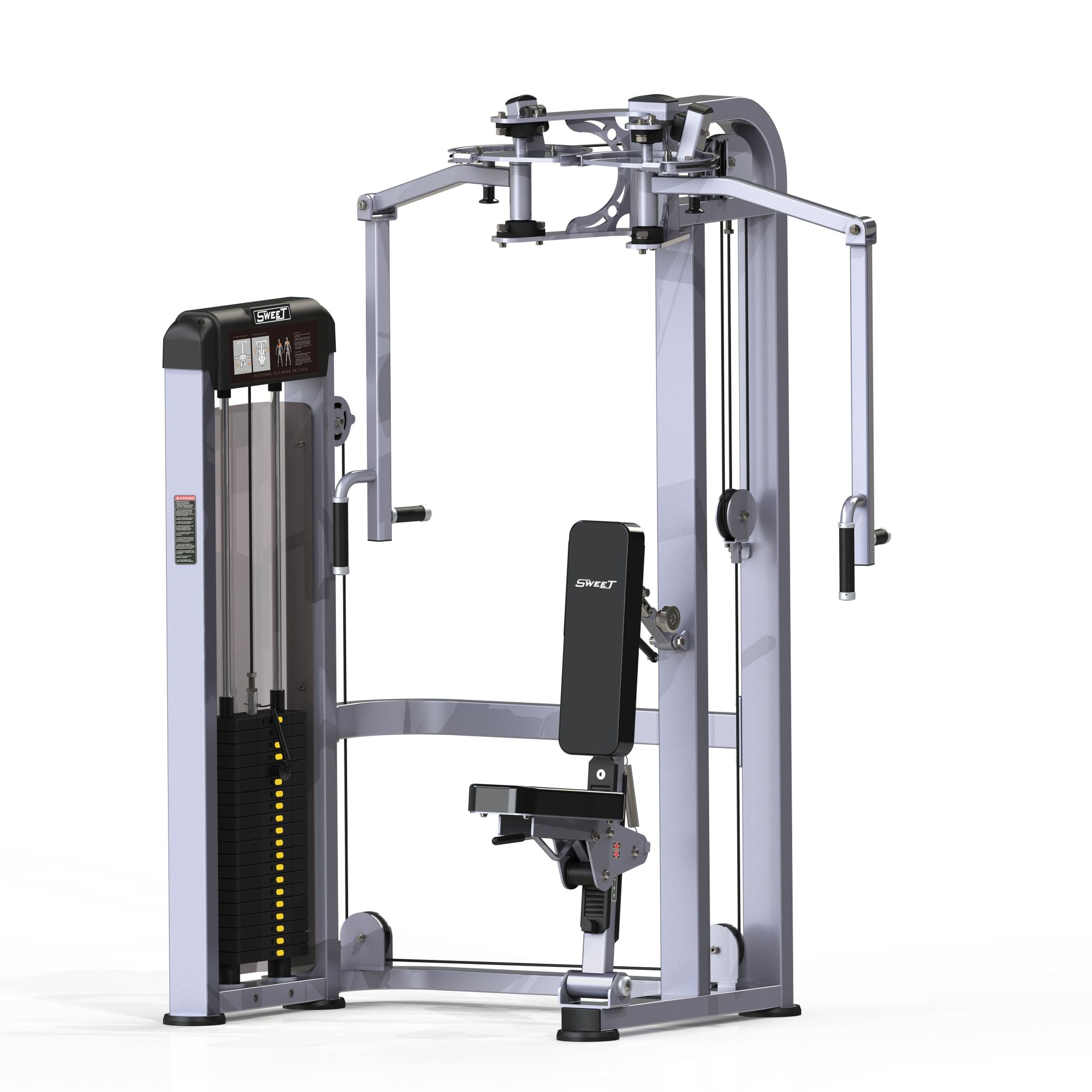 Muscle D Fitness Sweet Selectorized Pec Deck & Rear Delt Combo Machine — Commercial Grade
