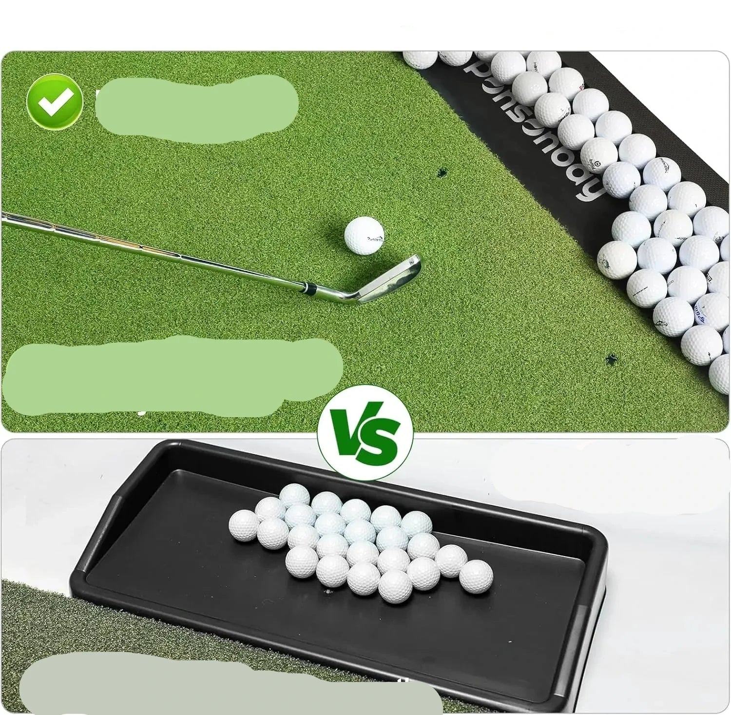5x4ft Premium Golf Practice Mat with Ball Tray & Tees